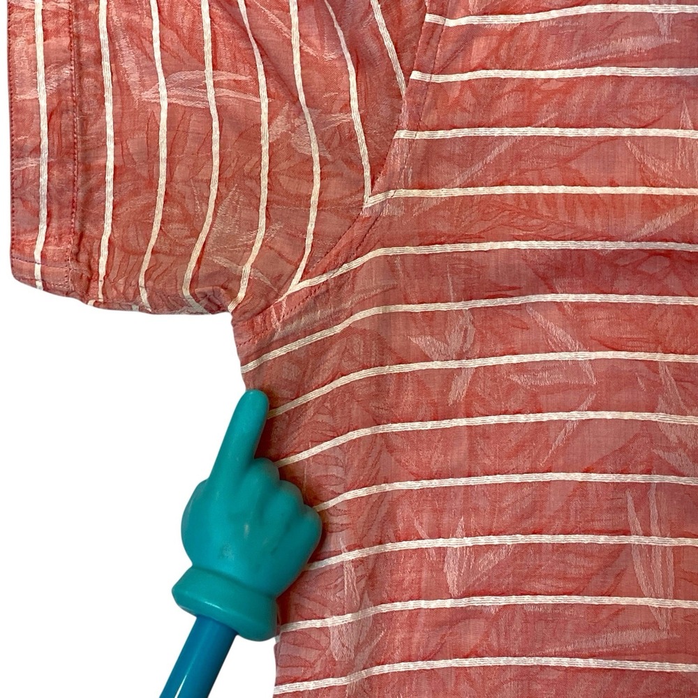 Robert‎ Graham Striped Button Down Shirt Mens M Red Classic Fit Vacation Casual - Picture 10 of 11